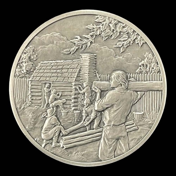 Vintage Medal History of Colonial America Pewter Coin Fort Christina - Picture 1 of 3